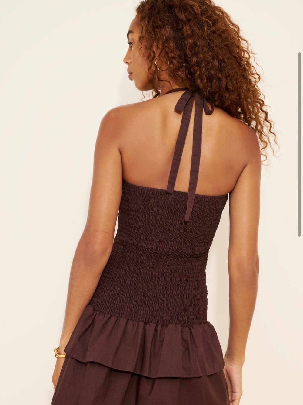 Motel Halter Ruffle Mini Dress - Picture 2 of 5